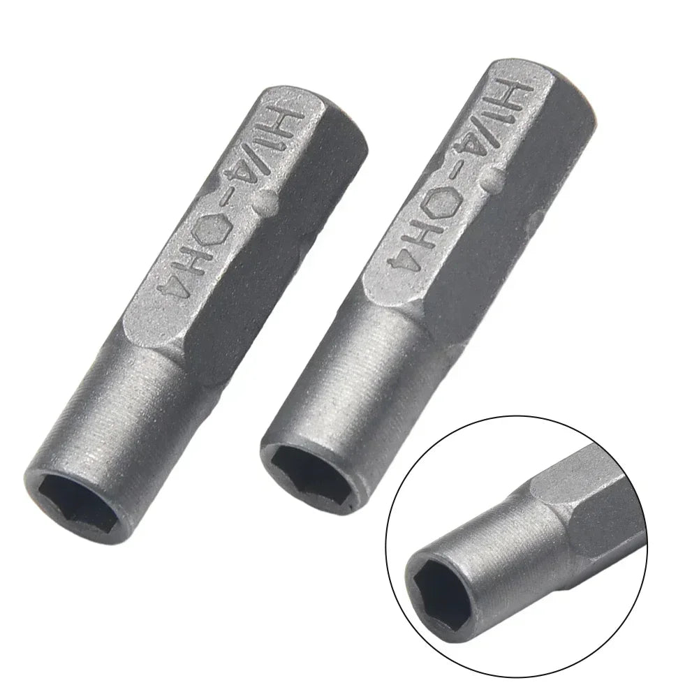 2-Pack 1/4" Insert Bit Adapter – Magnetic 4mm Hex Shank Holder