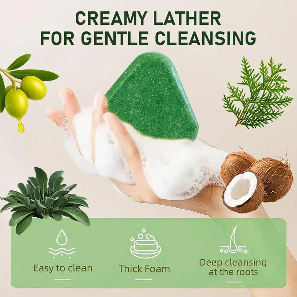BIOAOUA Thuja & Usman Grass Solid Shampoo Bar – All Hair Types