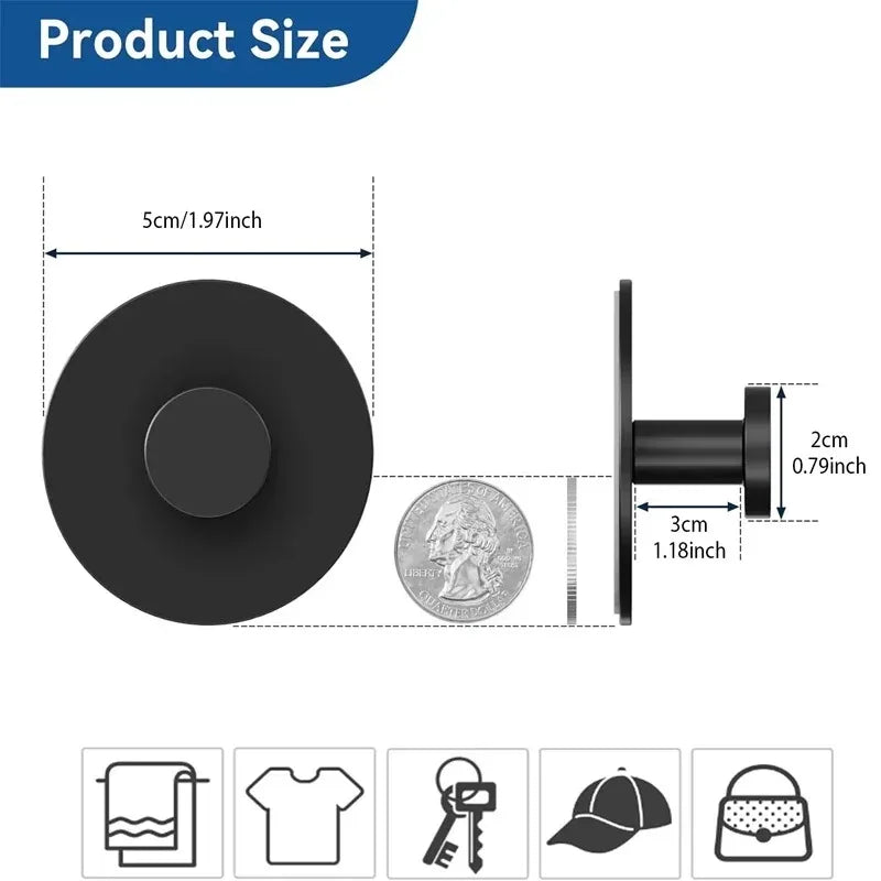 No-Drill Stainless Steel Adhesive Towel Hooks | Wall Hangers
