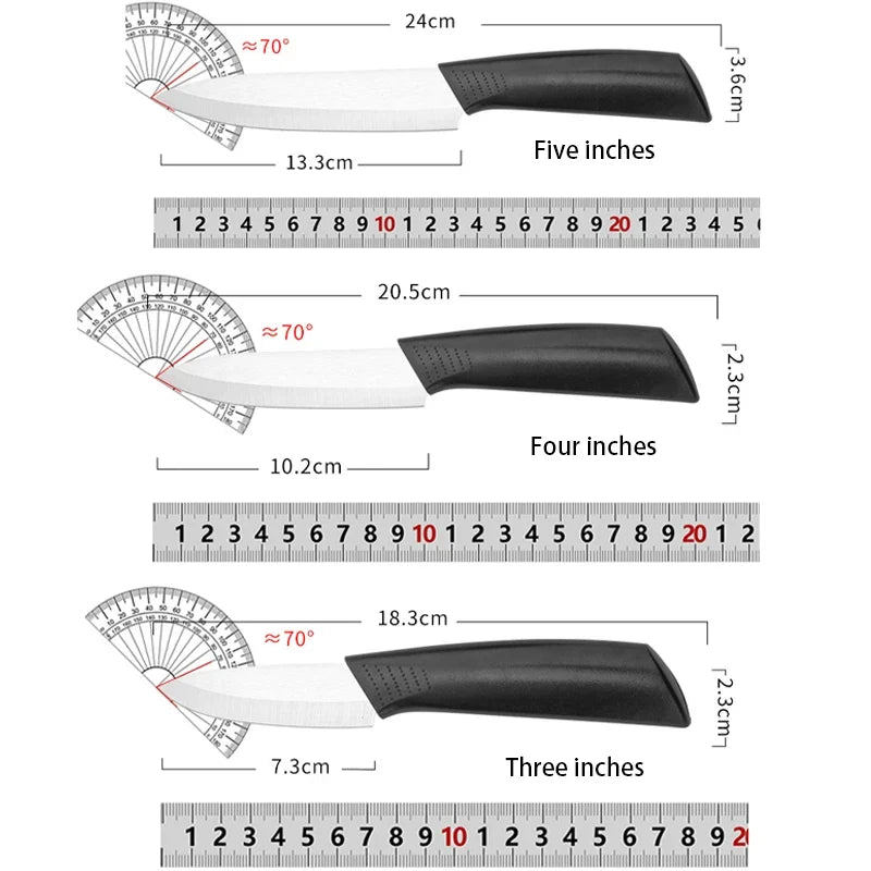 3/4/5 Inch Ceramic Paring Knife – Rust-Free Fruit & Baby Food