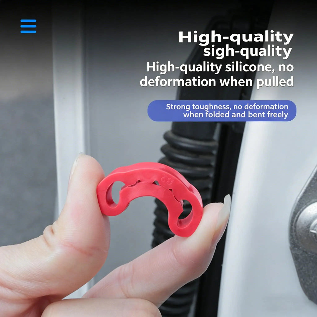 4PCS Silicone Car Door Latch Protector – Noise Dampening Guard
