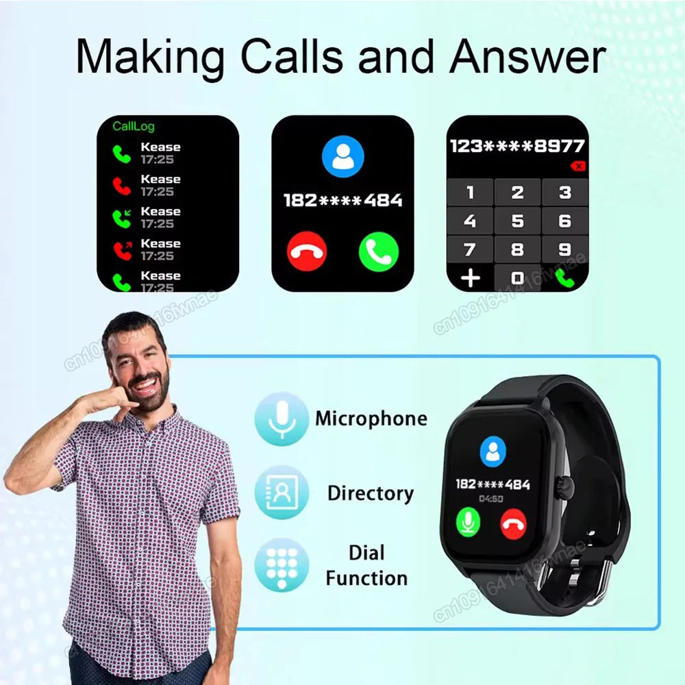Military GPS Smart Watch – Bluetooth Calls, Fitness & HR Tracker