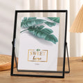 Metal Acrylic Photo Frame 4–10 Inch | Gold & Black Picture Holder