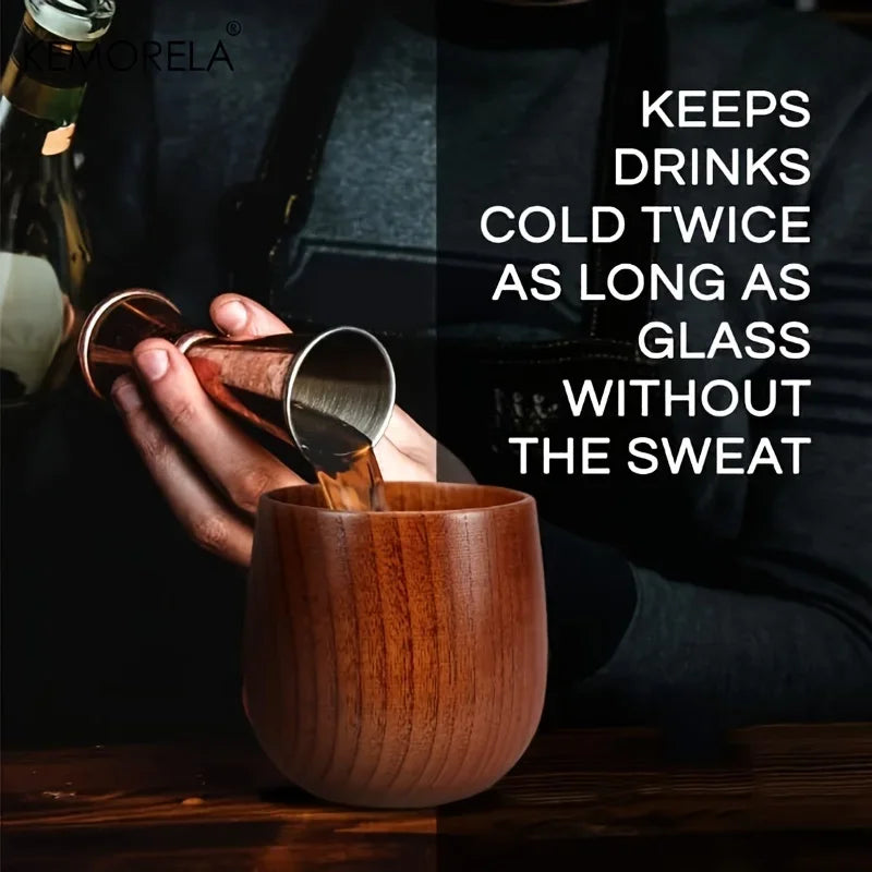 KEMORELA Handmade Jujube Wood Big Belly Cup | Tea & Coffee