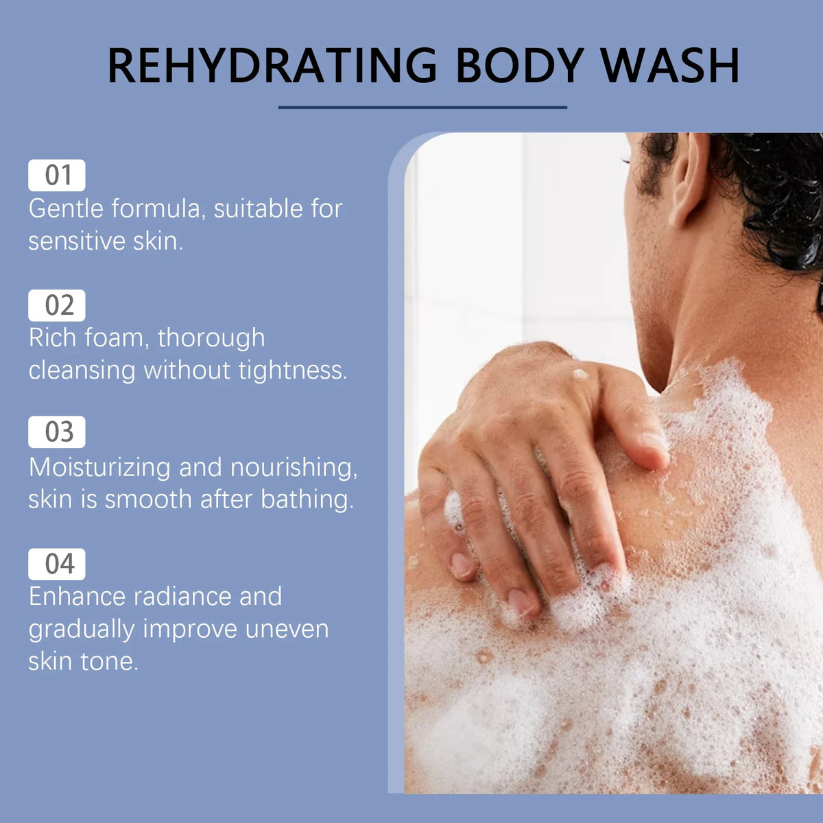 East Moon Hyaluronic Men's Shower Gel | Deep Moisture Body Wash