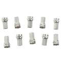 10-Pack Screw-On F Connectors for RG6 Coaxial Cable | Satellite TV