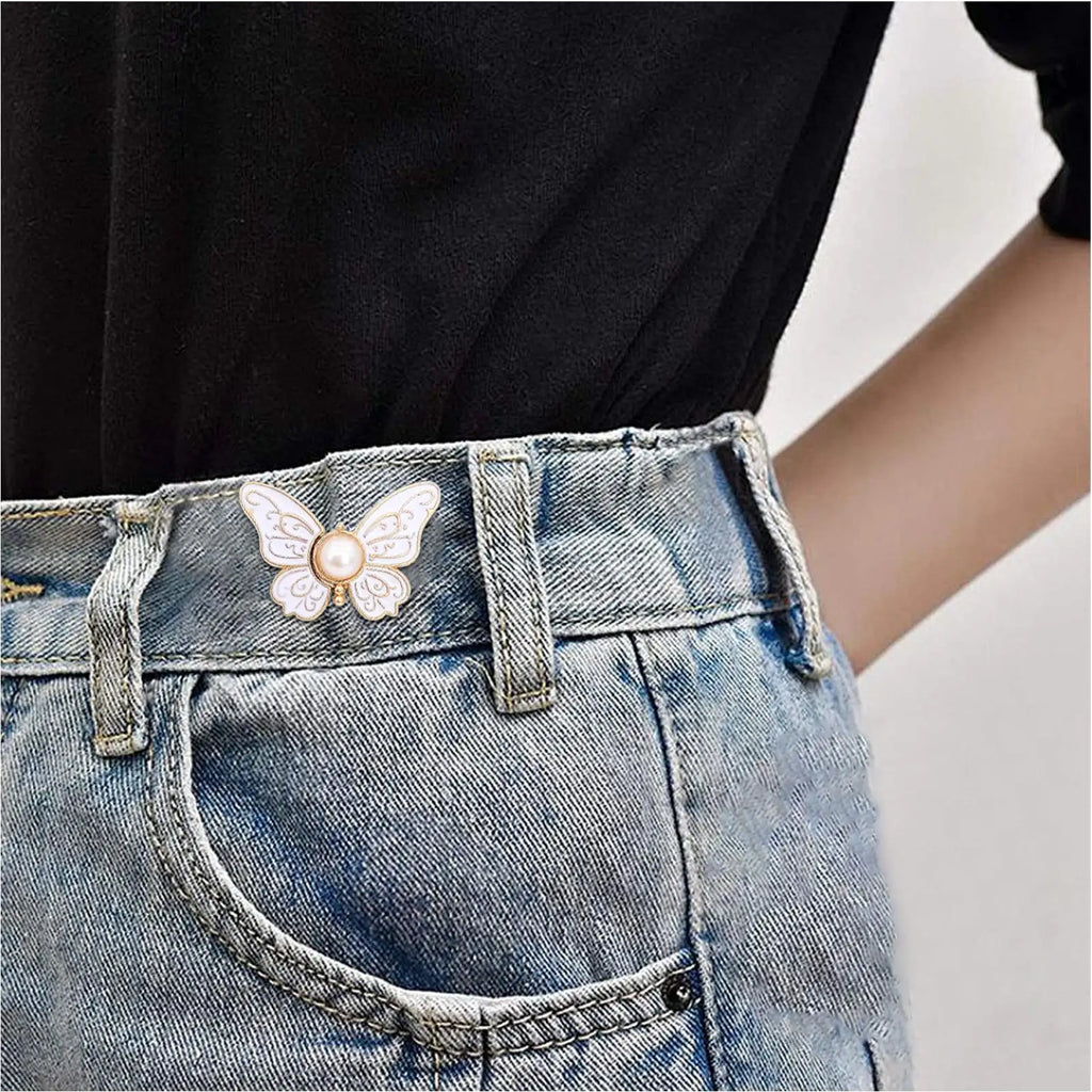 8-Pc Butterfly Alloy Waist Tightener Clips – No-Sew Fit