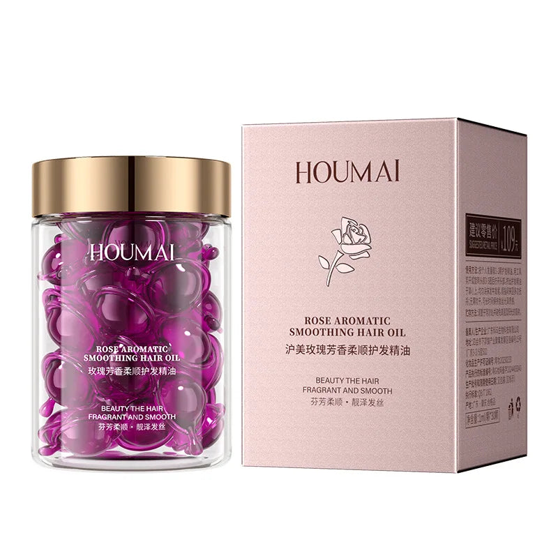 Rose Hair Oil Capsules – Smooth & Repair Damaged Hair (30pc)