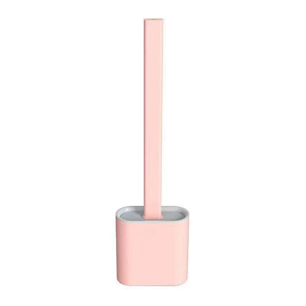 Silicone Toilet Brush & Holder Set – 360° Flexible Long Handle