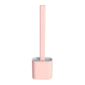 Silicone Toilet Brush & Holder Set – 360° Flexible Long Handle