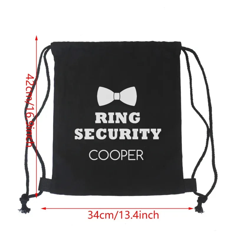 Personalized Ring Security Backpack | Custom Name Wedding Gift