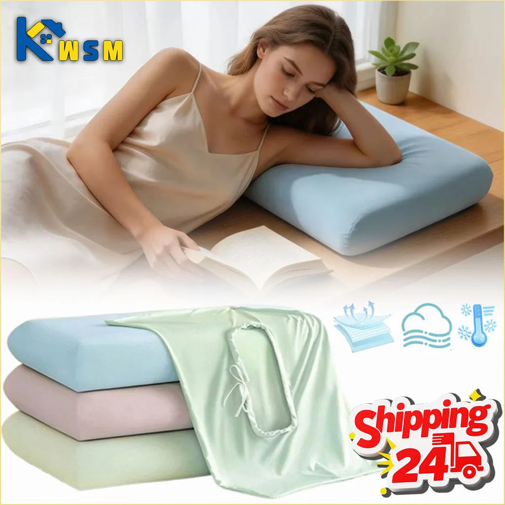 Ice Silk Cooling Pillowcase – Breathable & Moisture-Wicking