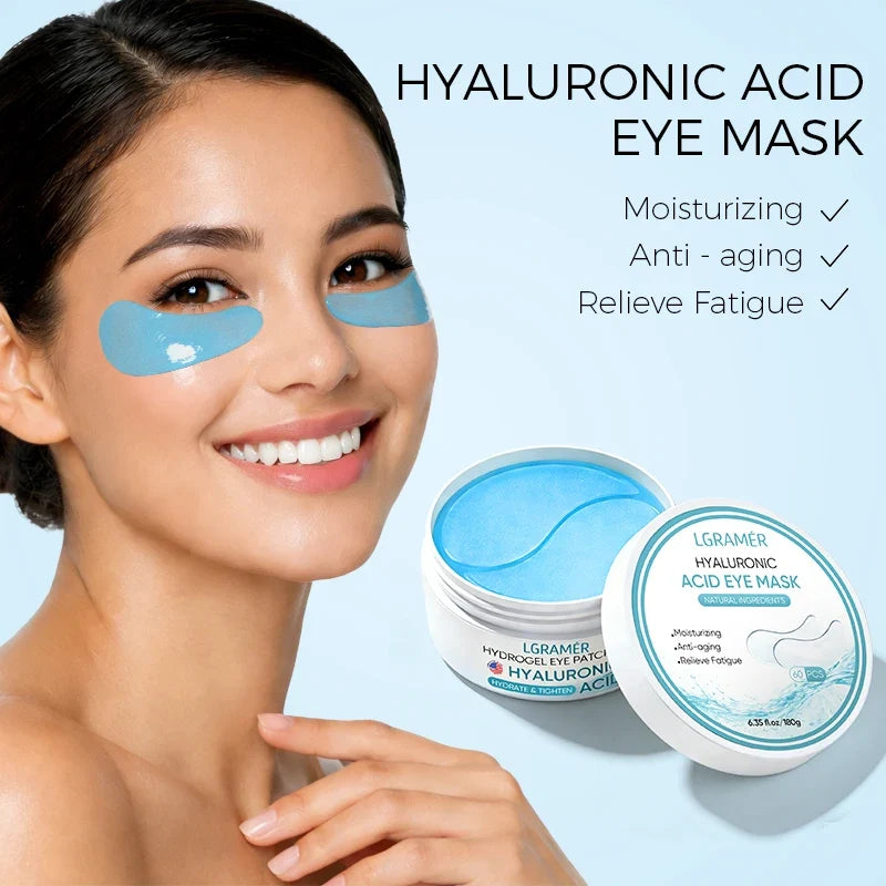 LGRAMER Hyaluronic Acid Under Eye Patches – 60 Collagen Pads