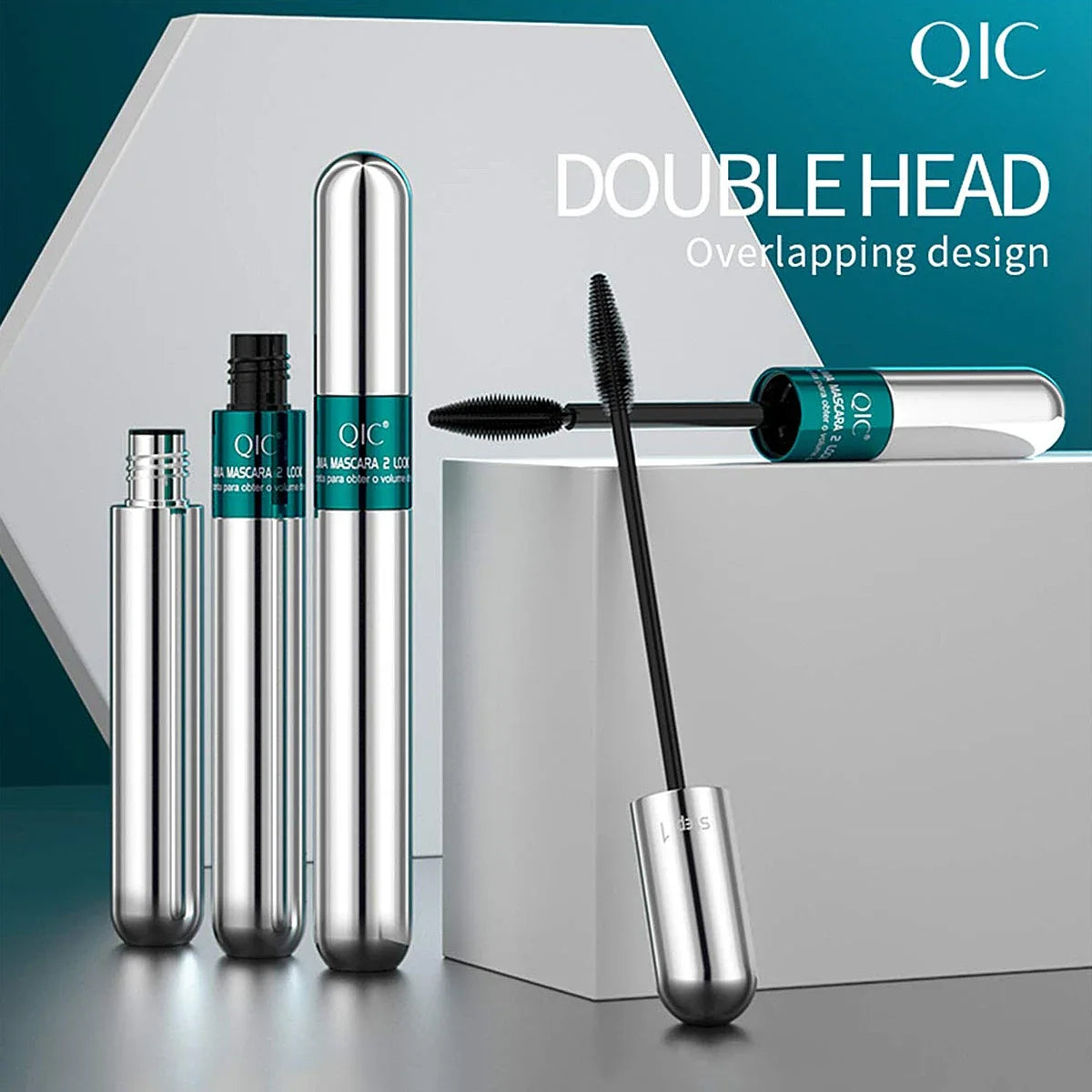 QIC Double-Ended Silk Fiber Mascara – Waterproof & Lengthening
