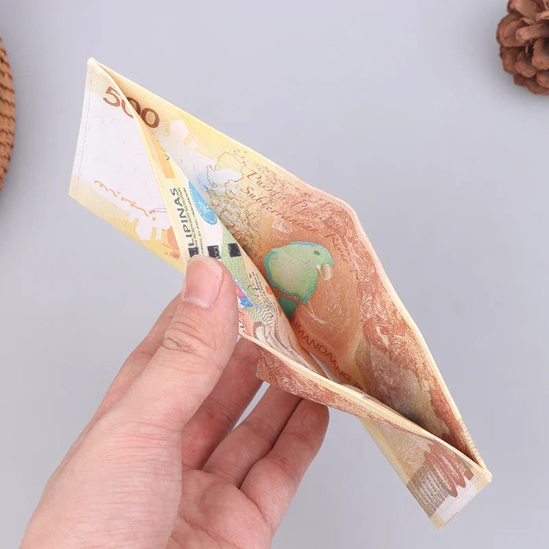 Slim Canvas Print Wallet – Unisex Bifold Card & Cash Holder