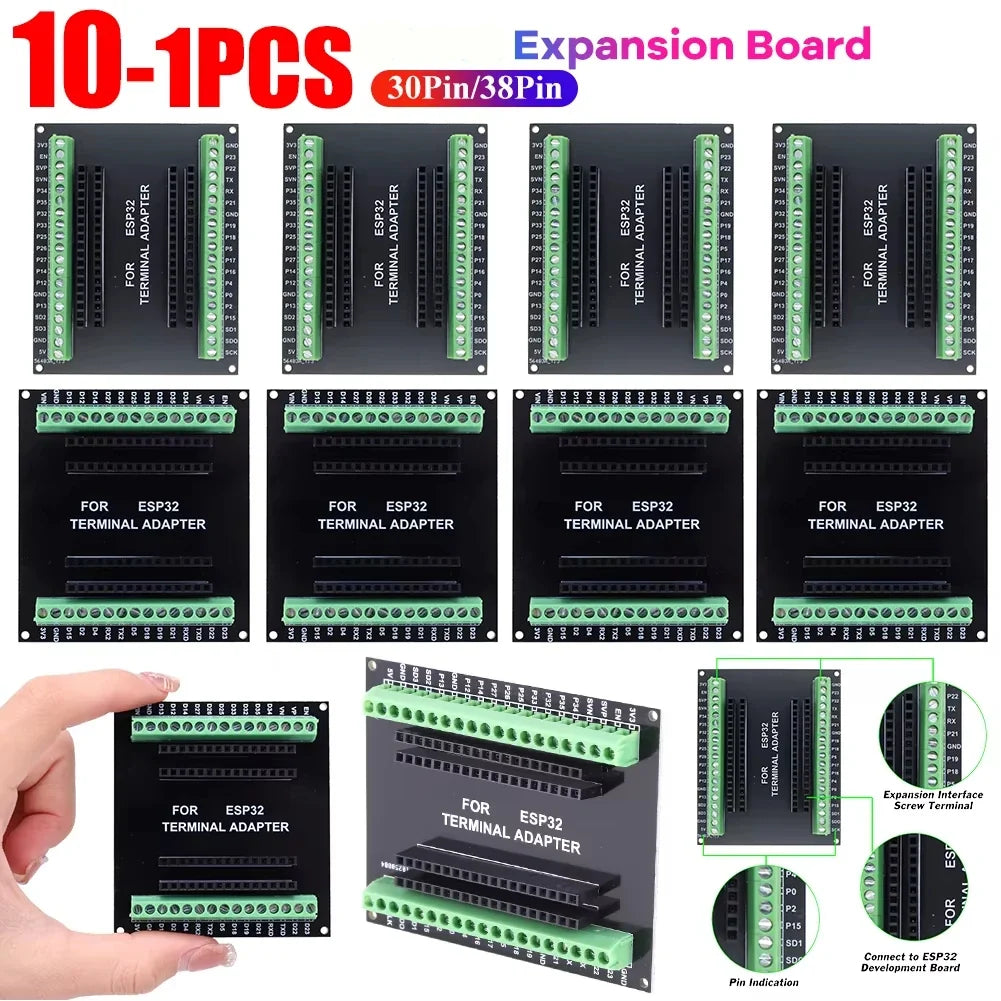 1- Expansion Board ESP32 CP2102 NodeMCU-32S Lua 30 38Pin GPIO 1 Into
