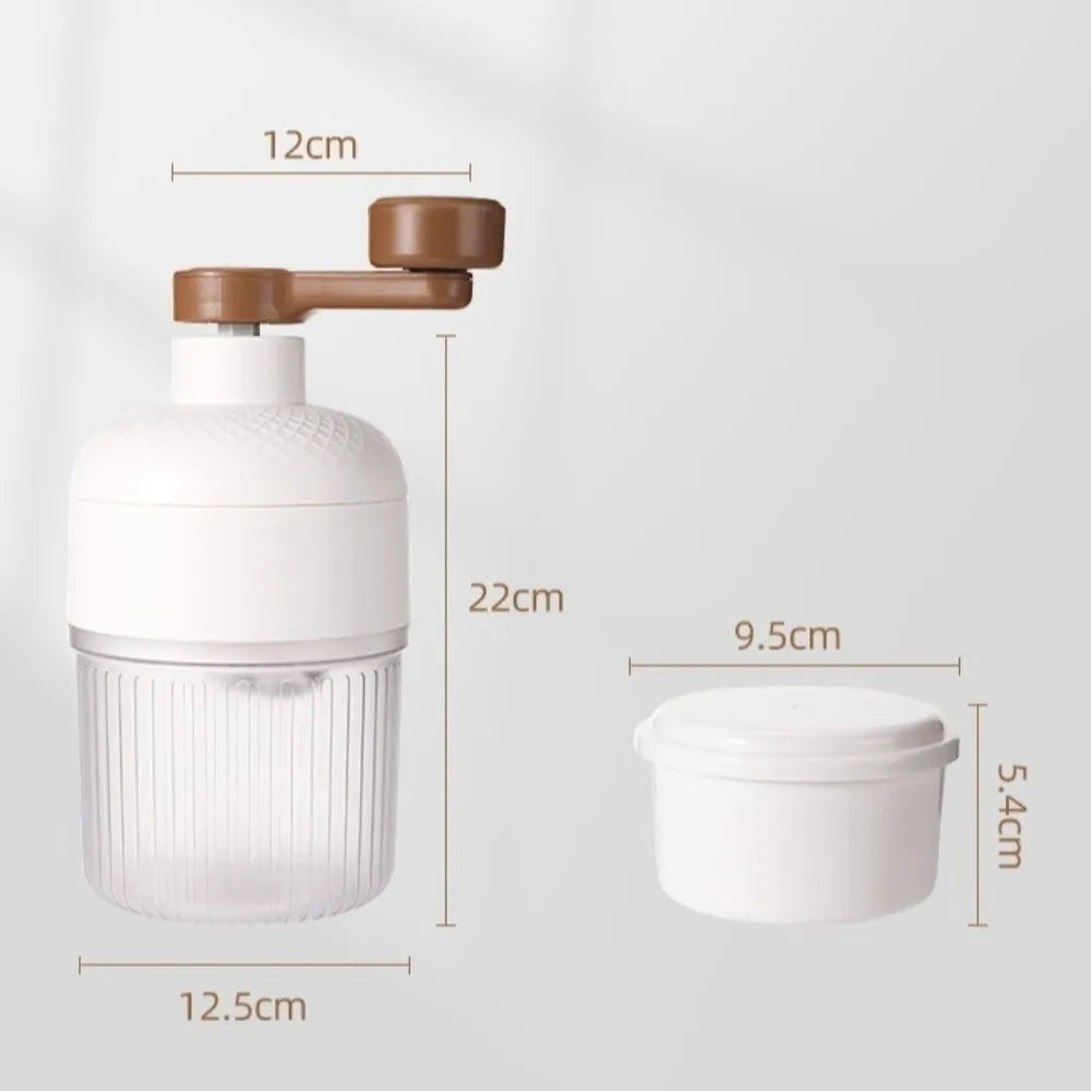 Manual Hand-Crank Ice Crusher & Shaved Ice Maker | Portable