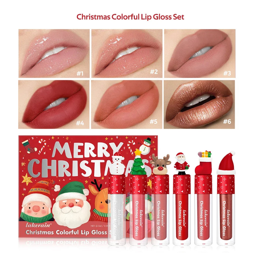Velvet Matte Lip Gloss Set 6-Pack – Waterproof Lip Tint Gift