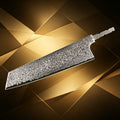 67-Layer Damascus Steel Chef Knife Blank – Hand Forged, No Handle