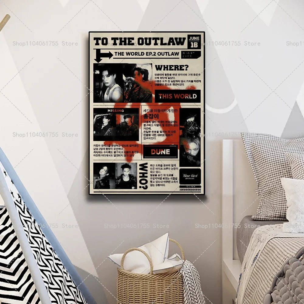 ATEEZ KPOP Wall Poster – Self-Adhesive Waterproof Sticker