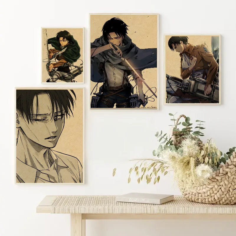Attack on Titan Levi Ackerman Anime Poster | Wall Sticker Art