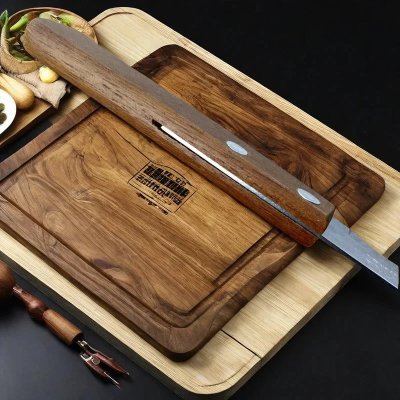 Serrated Steak Knife Set – Stainless Steel Wooden Handle