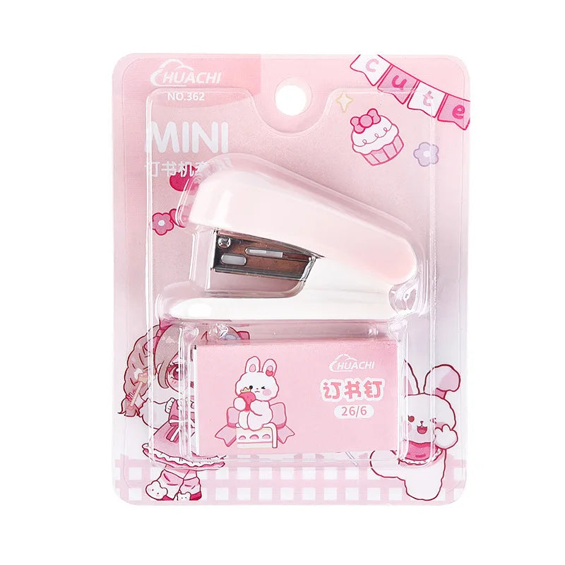 Cartoon Mini Stapler – Portable Cute Stapler for School & Office