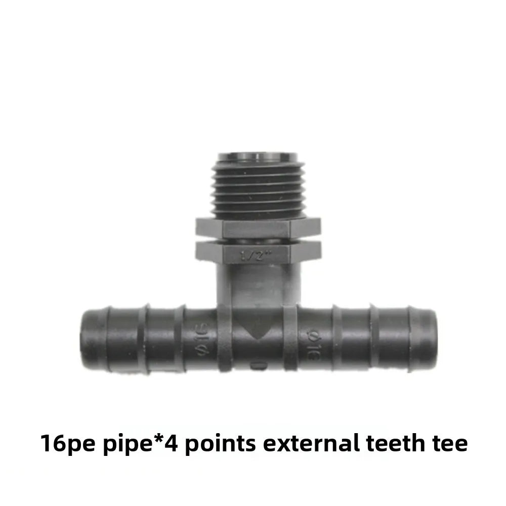 10-Pc 1/2" Drip Irrigation Fittings Kit – Tee, Elbow & Plug