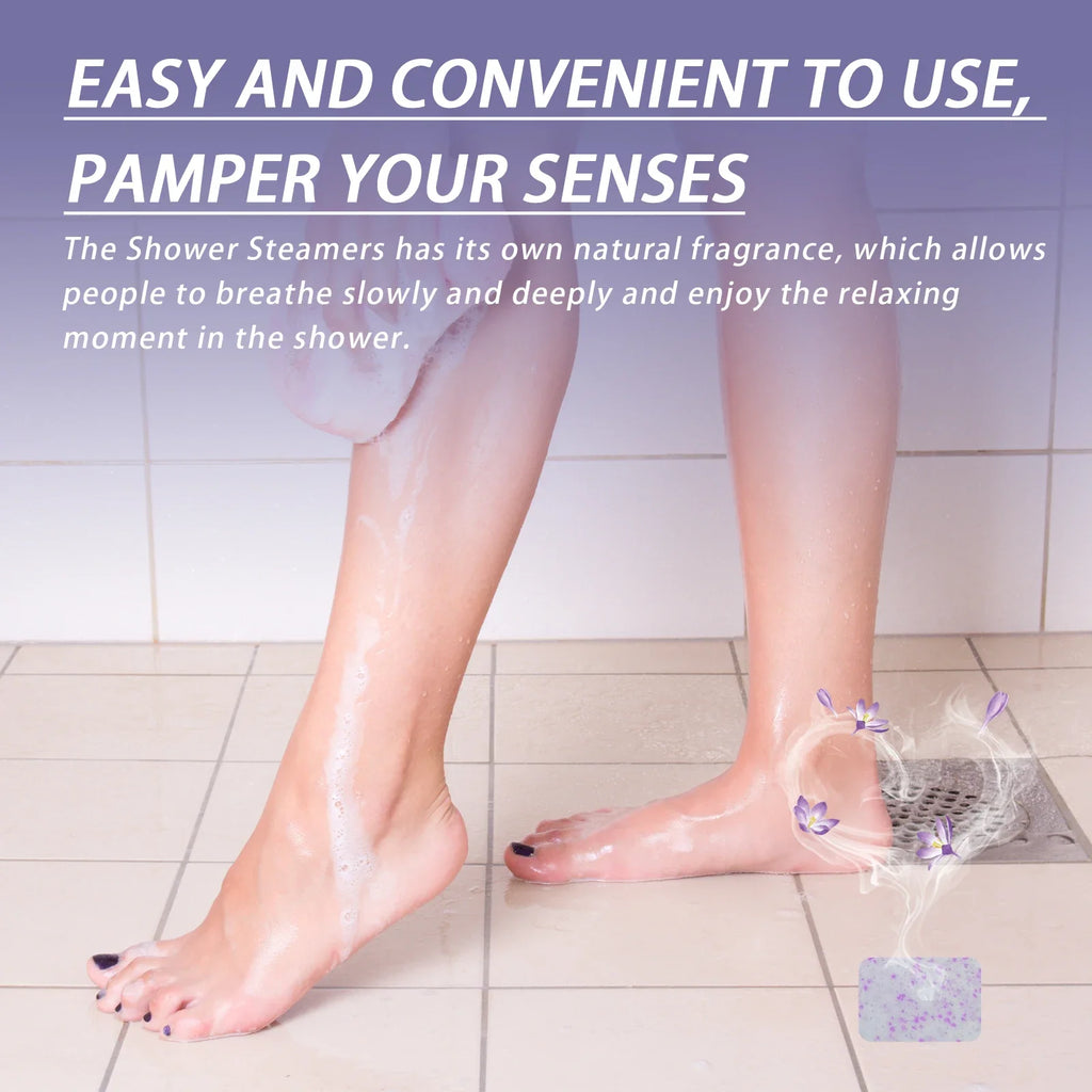 Lavender Aromatherapy Shower Steamers Set – 4pc Spa Kit