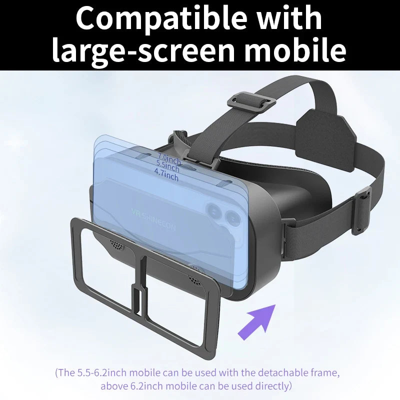 3D VR Headset Goggles for iPhone & Android | 110° FOV