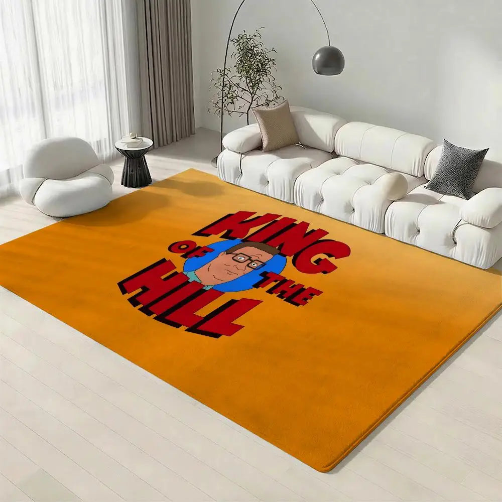 King of the Hill Flannel Floor Mat – Non-Slip Indoor Rug