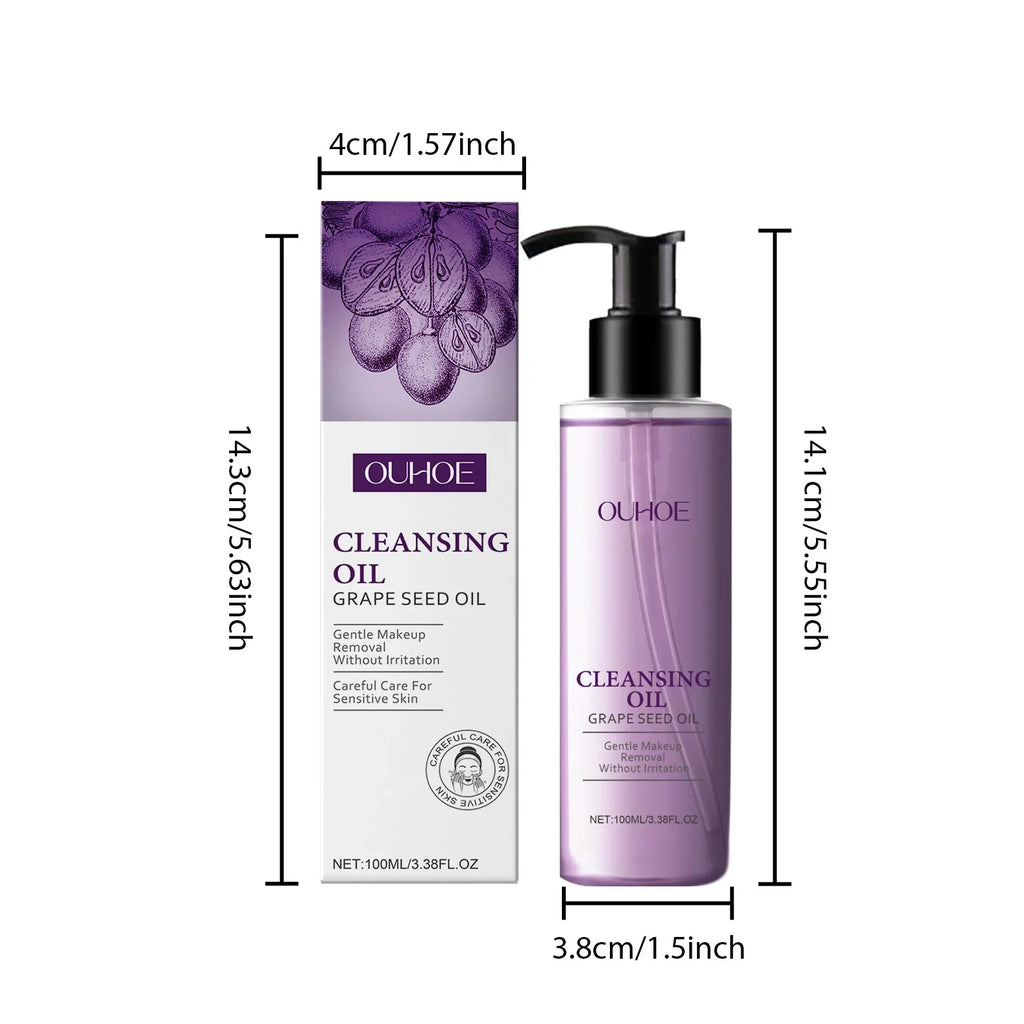 Grape Seed Cleansing Oil – Gentle Makeup Remover, 100ml