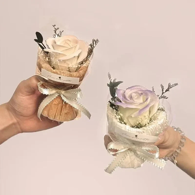 Mini Pocket Bouquet – Rose & Sunflower Soap Flower Gift Box