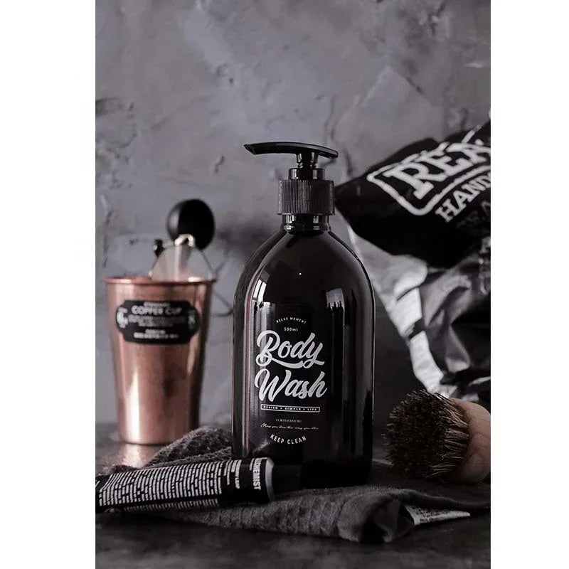 500ml Brown Pump Dispenser Bottle | Shampoo Body Wash