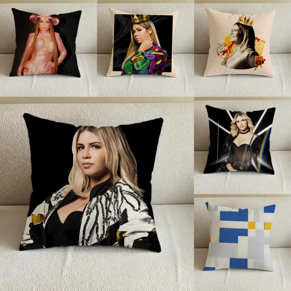 Mondrian Linen Cushion Cover – Natural Printed Pillowcase Set