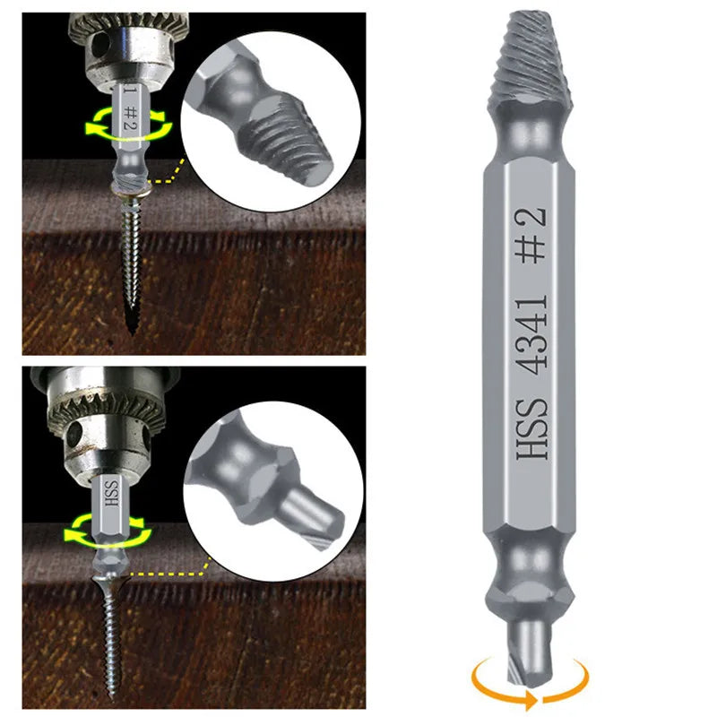SLADE Stripped Screw Extractor Set – HSS Broken Bolt Remover