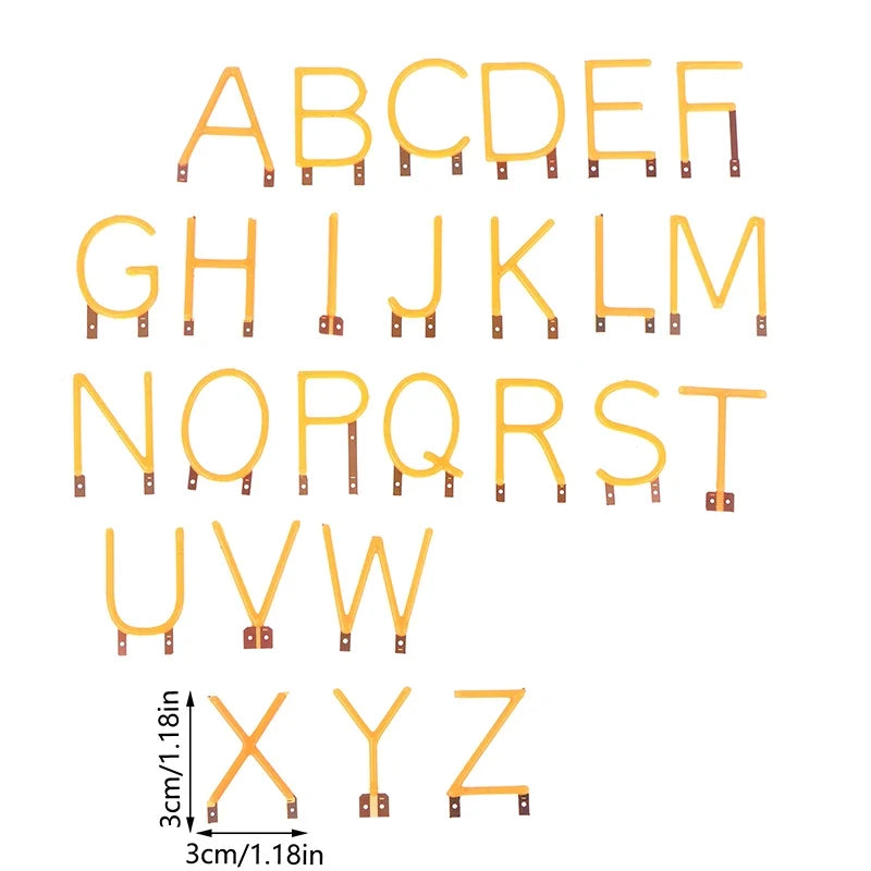 DIY COB LED Filament Decorative English Letter Lighting Party Light