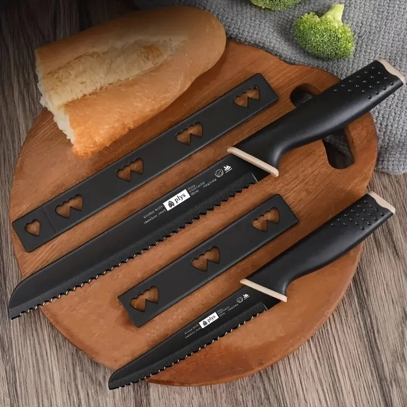 2-Piece Serrated Bread Knife Set – Stainless Steel Kitchen Knives