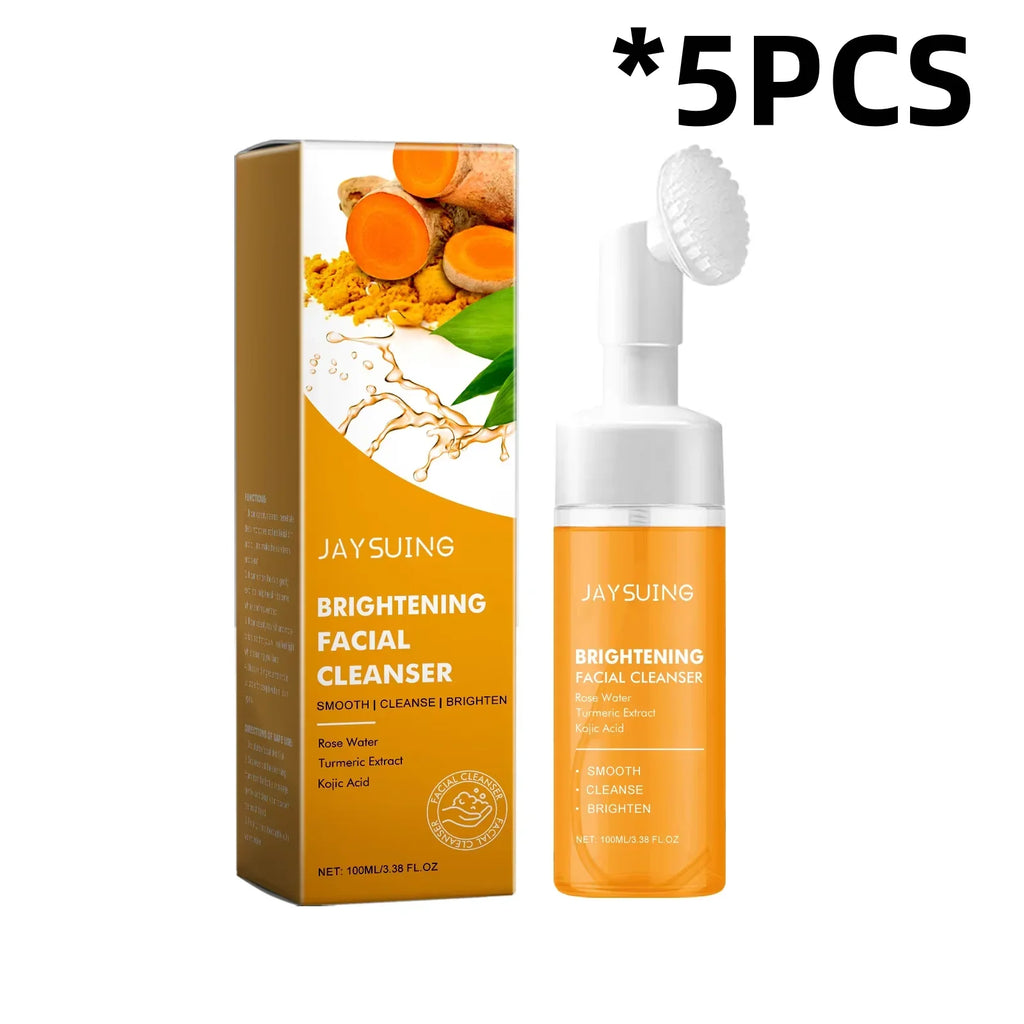 Jaysuing Turmeric Foam Facial Cleanser – Exfoliate & Minimize Pores