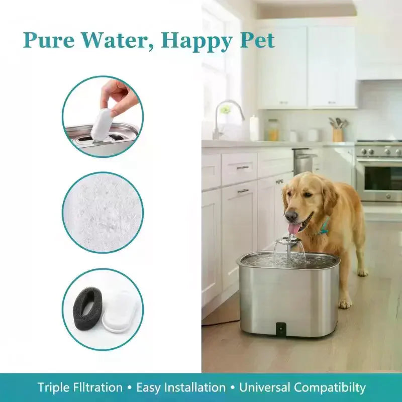 Pet Water Fountain Replacement Filters Activated Carbon Sponge Pre