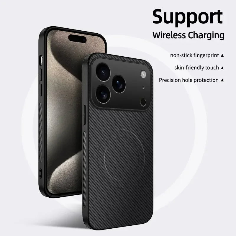 Magnetic Carbon Fiber iPhone 17 Pro Max Case | MagSafe