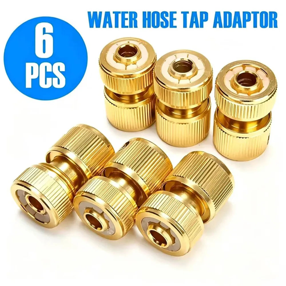 6-Pack 1/2" Quick Connect Swivel Adapters for Garden Hoses