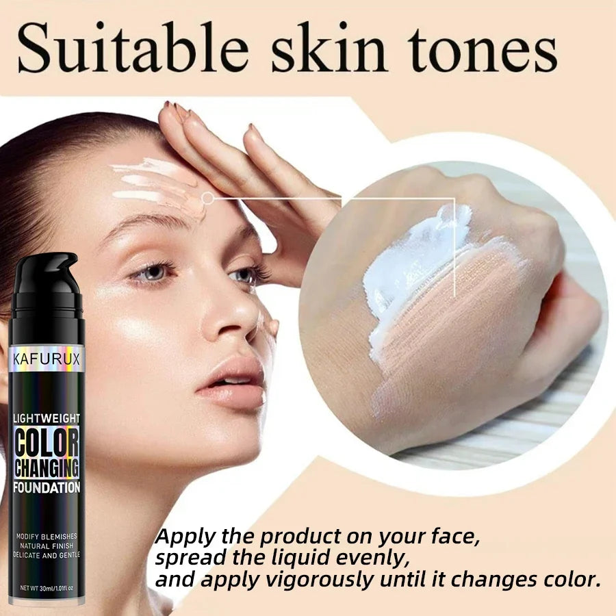 KAFURUX Color-Adapting Liquid Foundation | Matte & Hydrating