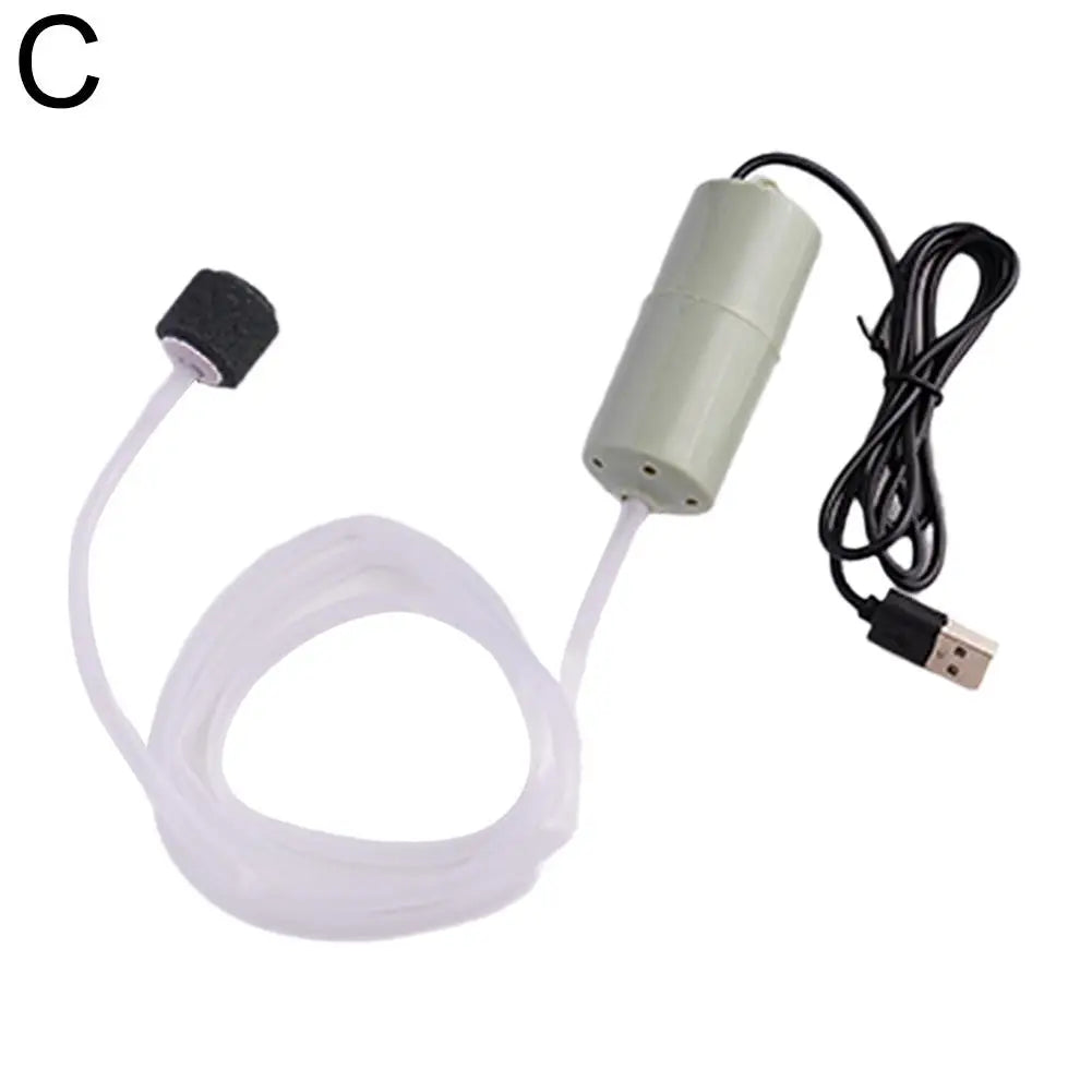 Mini USB Aquarium Air Pump – Silent Portable Fish Tank Oxygenator