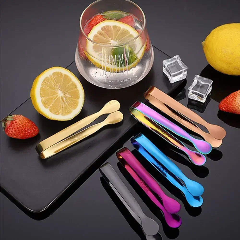 Stainless Steel Mini Tongs – Ice, Sugar Cube & Bread Clips