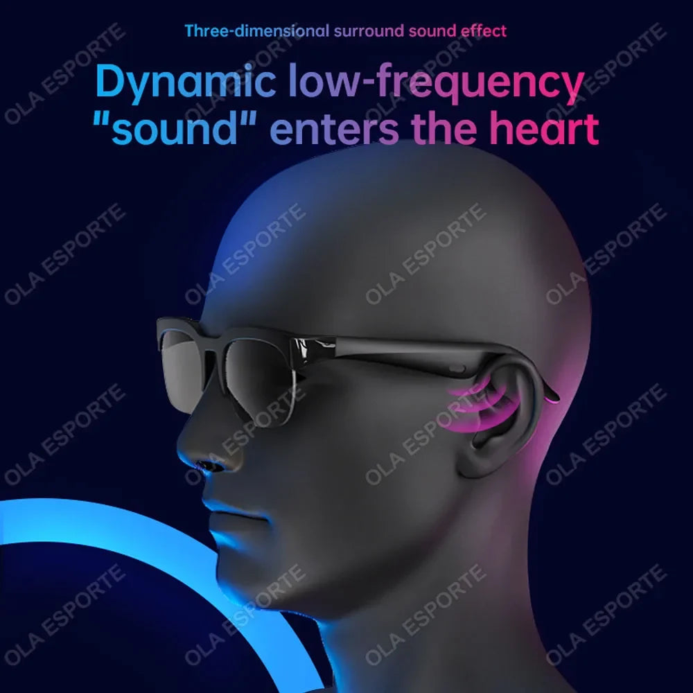 Camera Control Smart Glasses Music Sunglasses Headphones Wireless