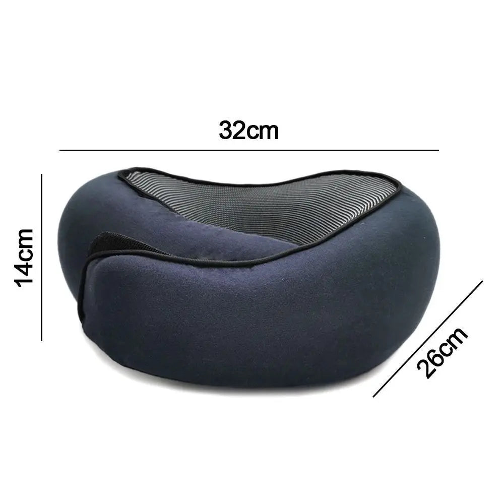 Memory Foam U-Shape Travel Neck Pillow – Adjustable Support