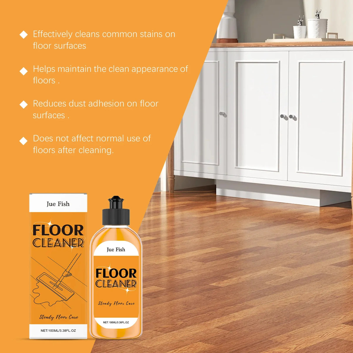 Jue-Fish 100ml Multi-Surface Floor Cleaner | Polish & Dirt Removal