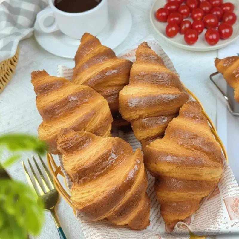 Artificial Croissant Bread Decoration Look Food Model Home Kitchen