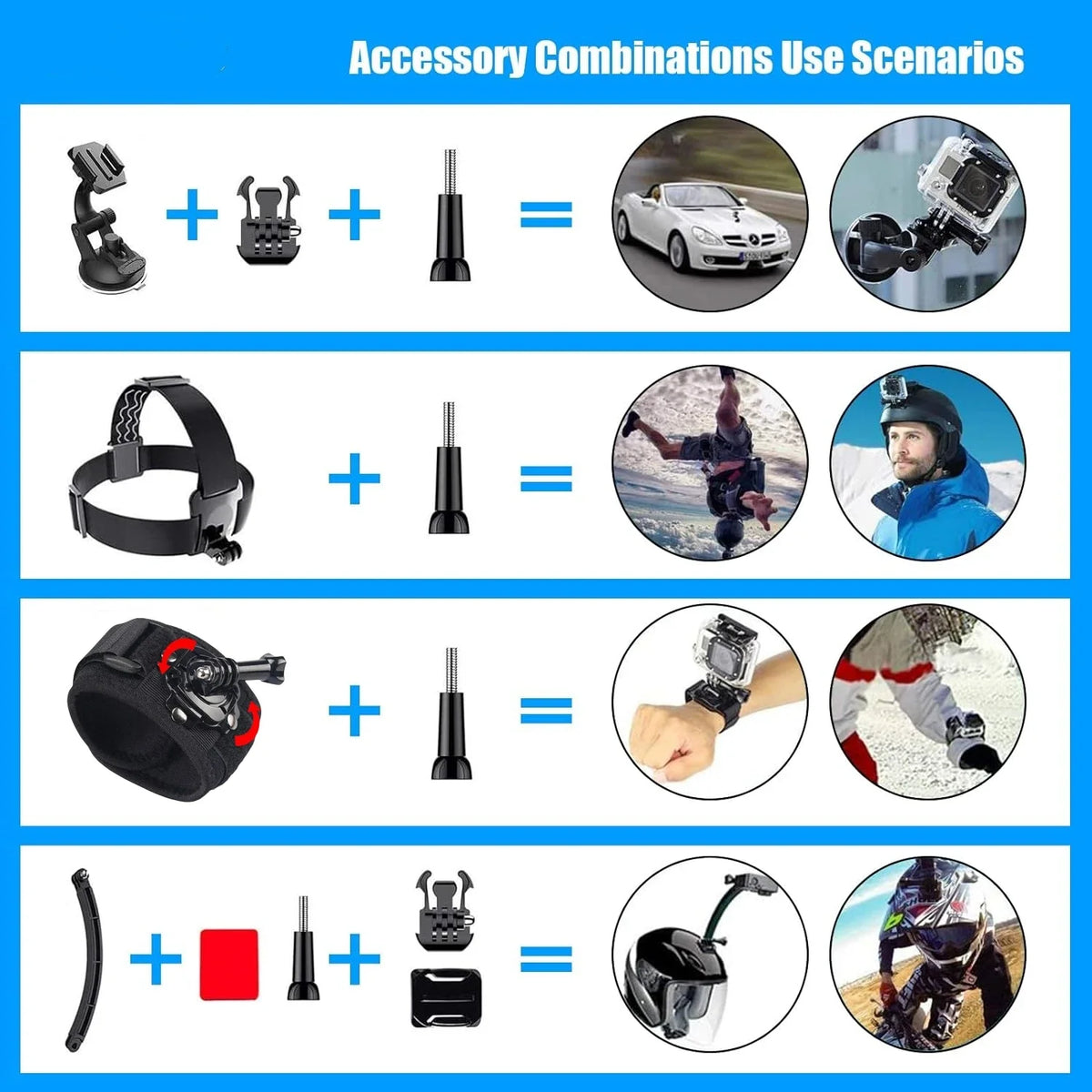 50-in-1 Action Camera Accessory Kit for GoPro, DJI & More